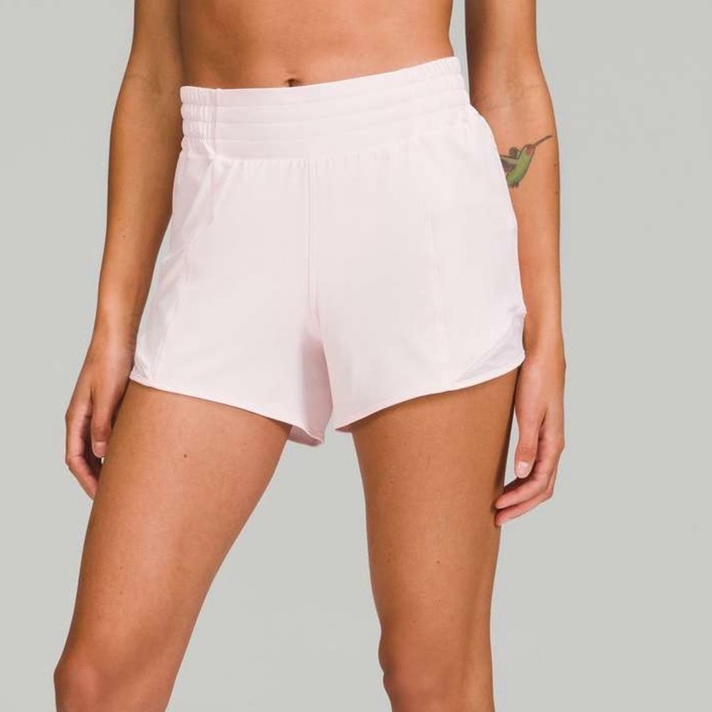 Lululemon Hotty Hots High Rise Strawberry Milkshake Pink Size 4 4in inseam